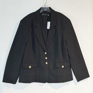 NY&Co Black Blazer Women’s XXL Stretch Career Office Jacket Classic NWT